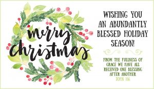 Christmas Message from Principal and Vice Principal